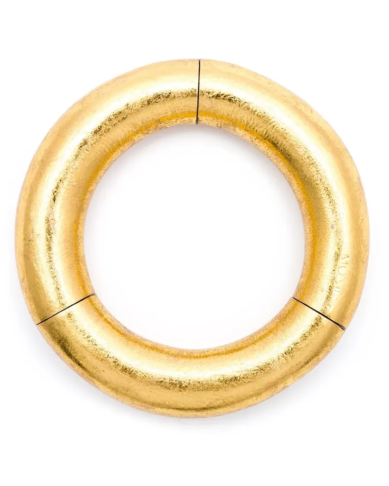 Monies Mittelgroßer Holzarmreif - Metallic Metallic