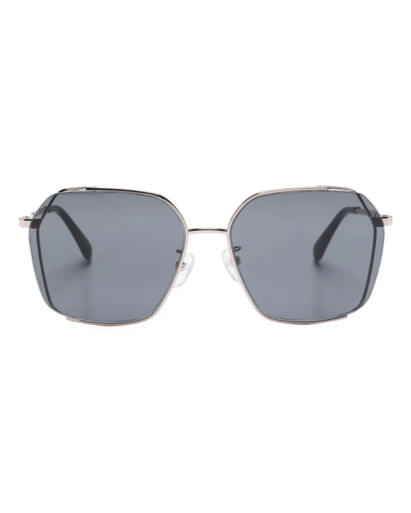 Zadig & Voltaire Eckige Brille mit Logo-Gravur - Schwarz Schwarz