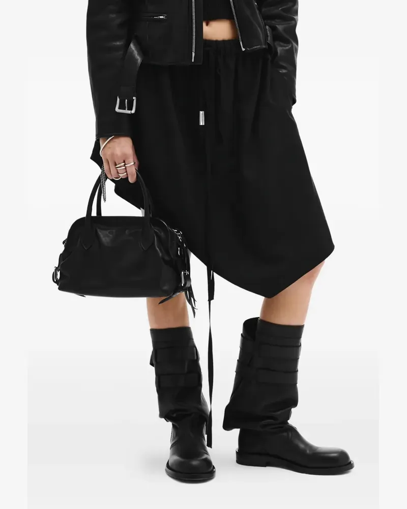 Ann Demeulemeester Janka Minirock mit Kordelzug - Schwarz Schwarz