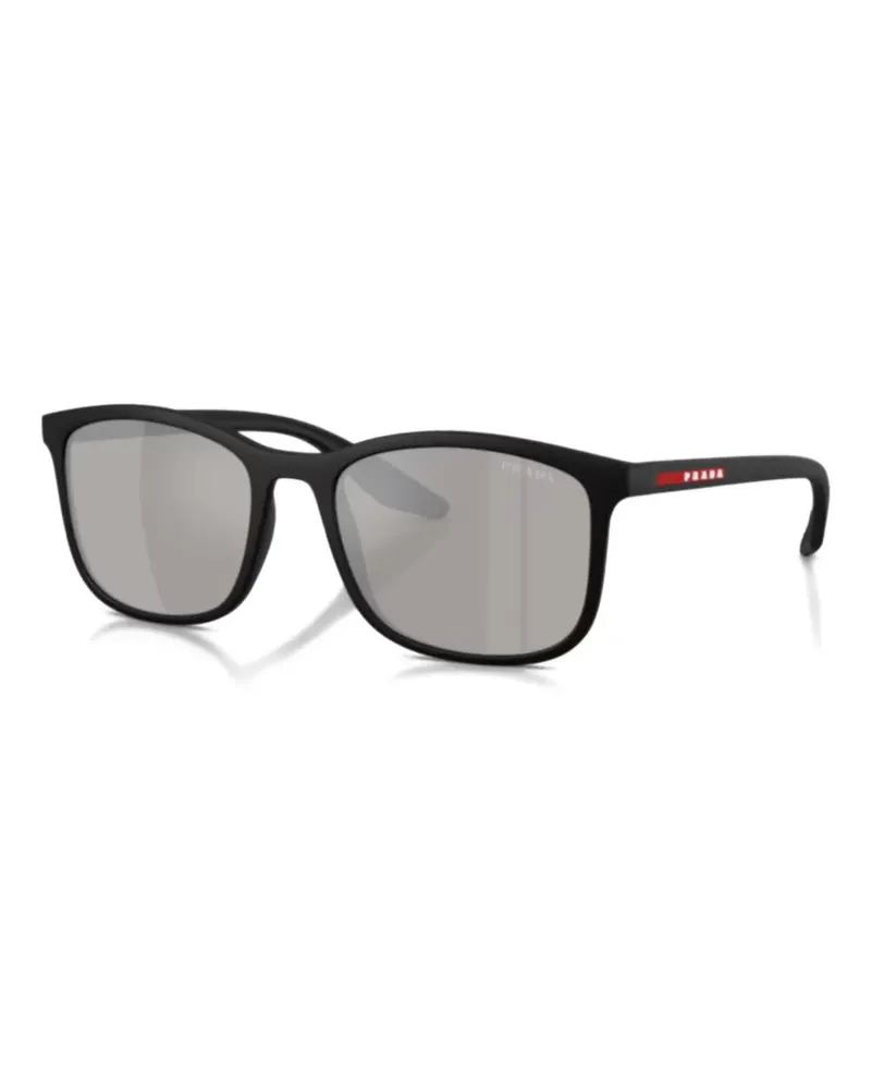 Prada Sonnenbrille mit eckigem Gestell - Schwarz Schwarz