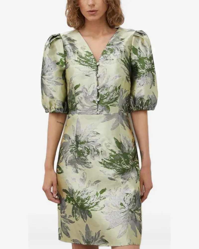 BRUUNS BAZAAR Kleid mit Puffärmeln - Grün Grün