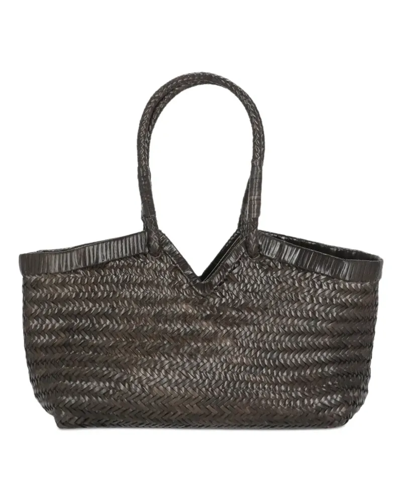 Bully Geflochtene Schultertasche - Braun Braun