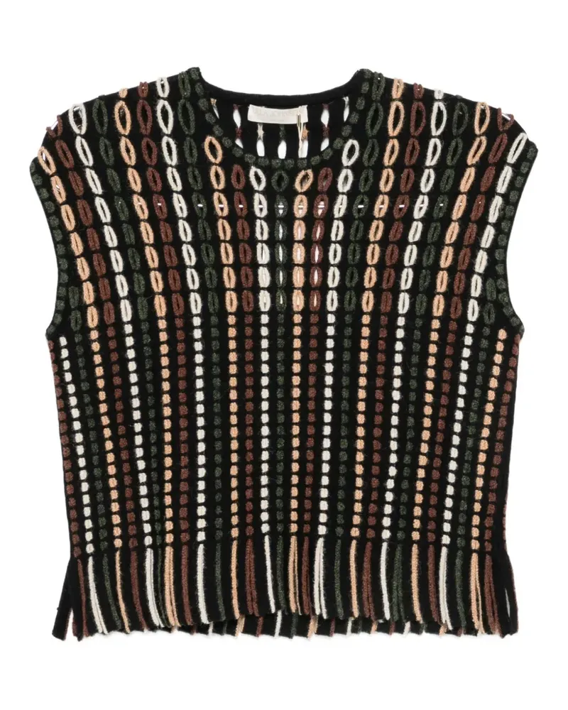 Ulla Johnson crochet-knit peplum top - Schwarz Schwarz