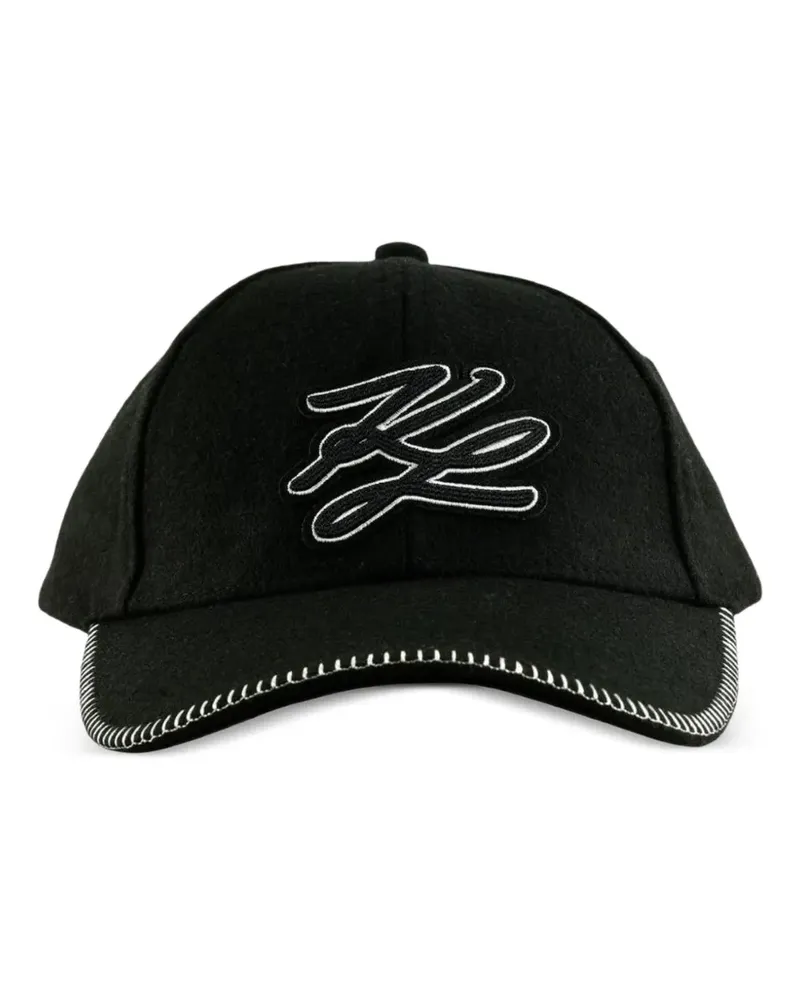 Karl Lagerfeld Baseballkappe mit Logo-Patch - Schwarz Schwarz