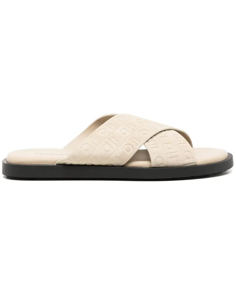 Ferragamo Sandalen mit Logo-Prägung - Nude Nude