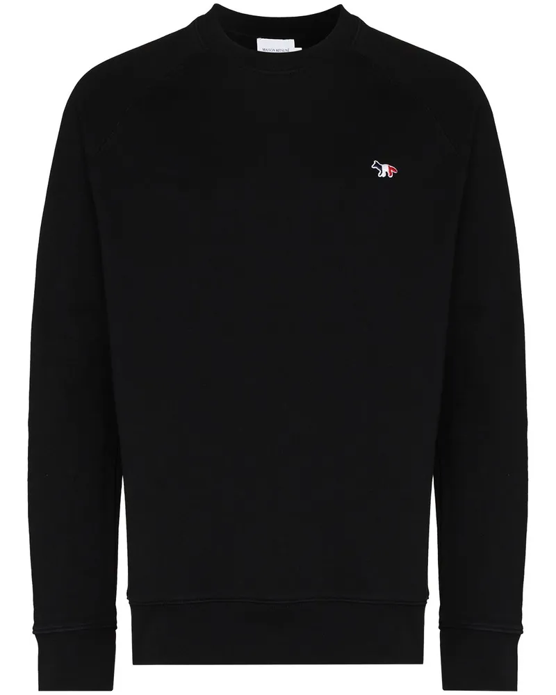 Kitsuné Flag Fox Sweatshirt Schwarz