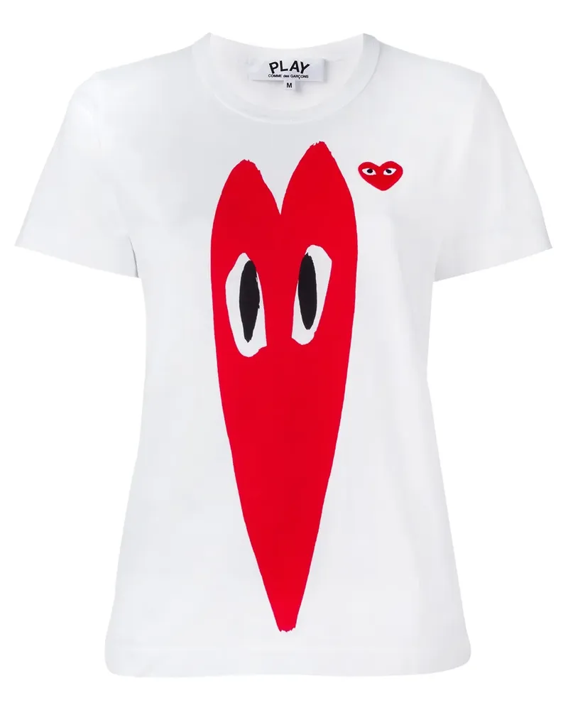 Comme des Garçons T-Shirt mit Logo-Print - Weiß Weiß