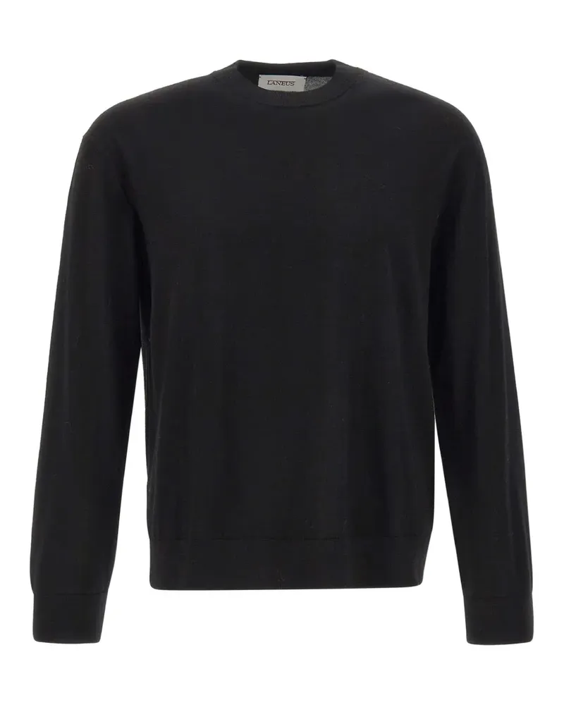 Laneus ribbed-trim merino wool sweater - Schwarz Schwarz