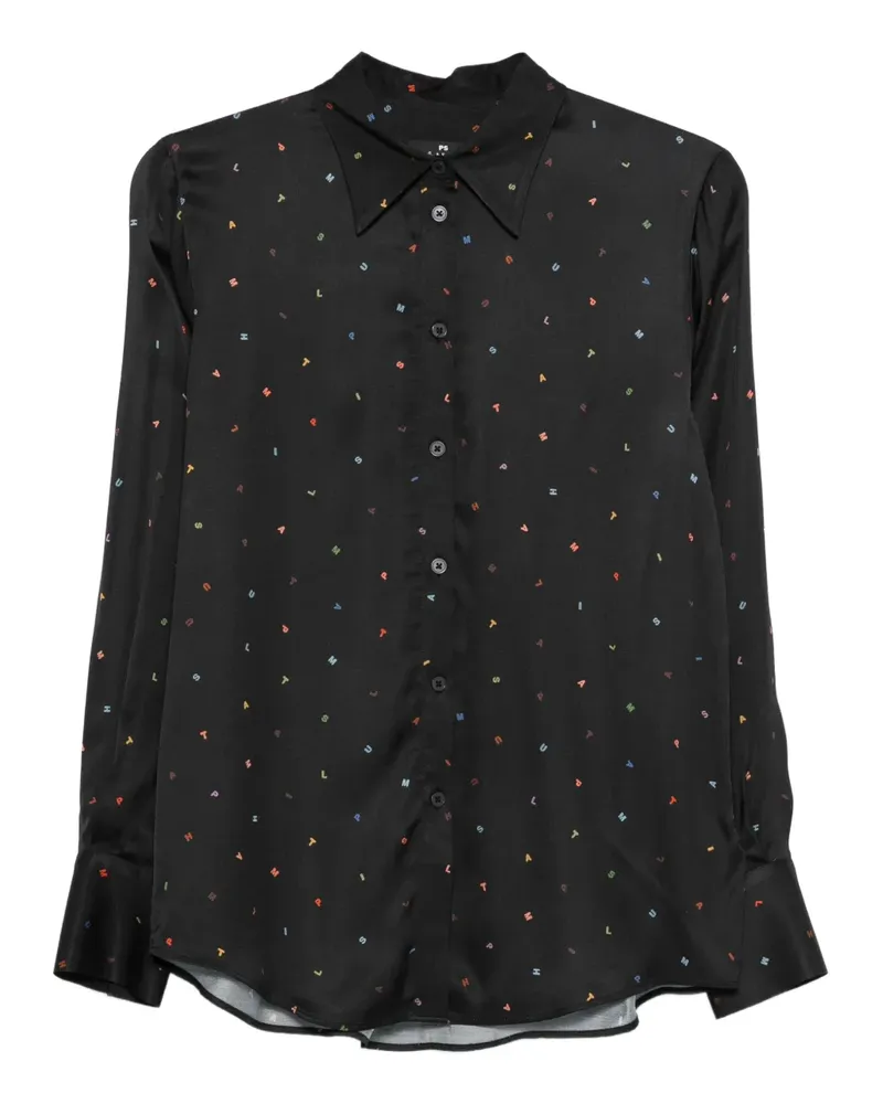 Paul Smith Geknöpftes Oberteil mit Print - Schwarz Schwarz