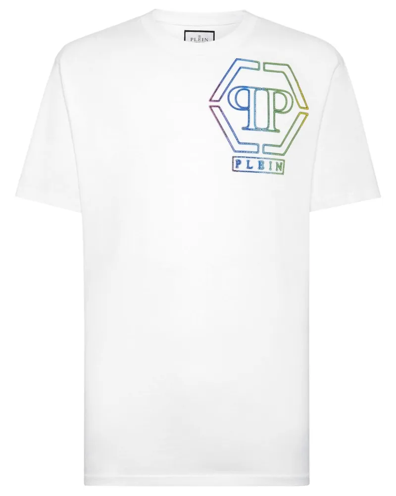 Philipp Plein T-Shirt mit Logo-Verzierung - Weiß Weiß