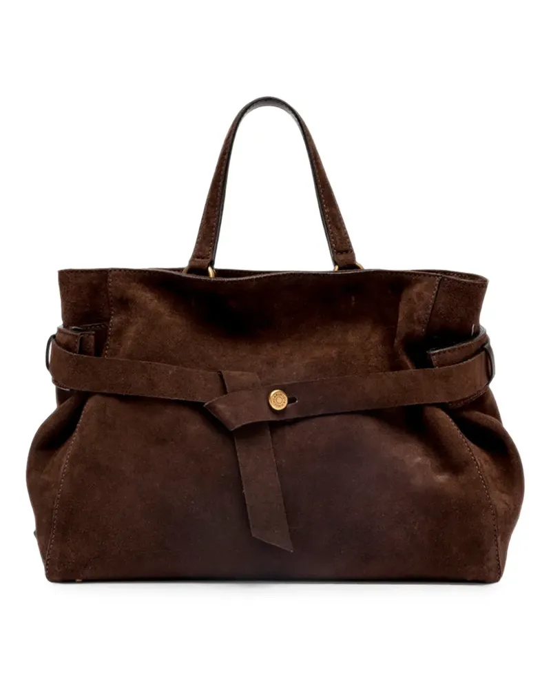Gianni Chiarini Große Miranda Schultertasche aus Wildleder mit Gürtel - Braun Braun