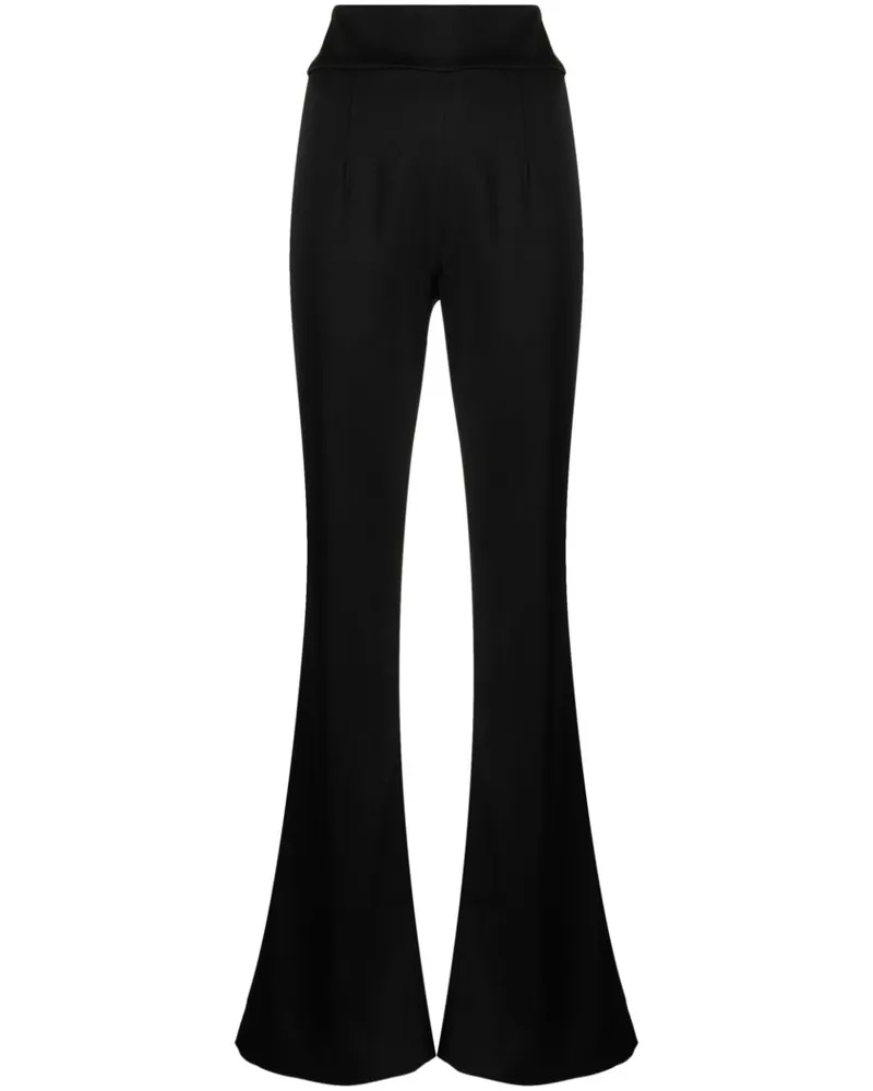 GALVAN Ausgestellte High-Waist-Hose - Schwarz Schwarz