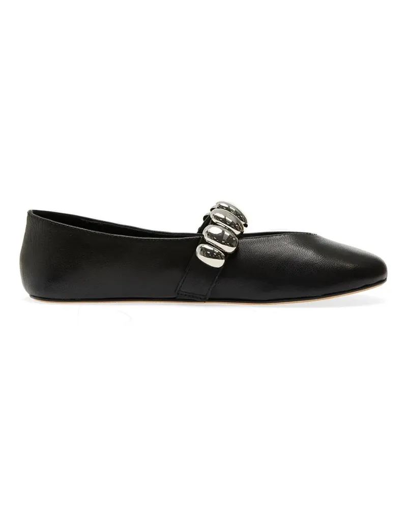 ALDO FIGGIS bead-embellished ballet flats - Schwarz Schwarz