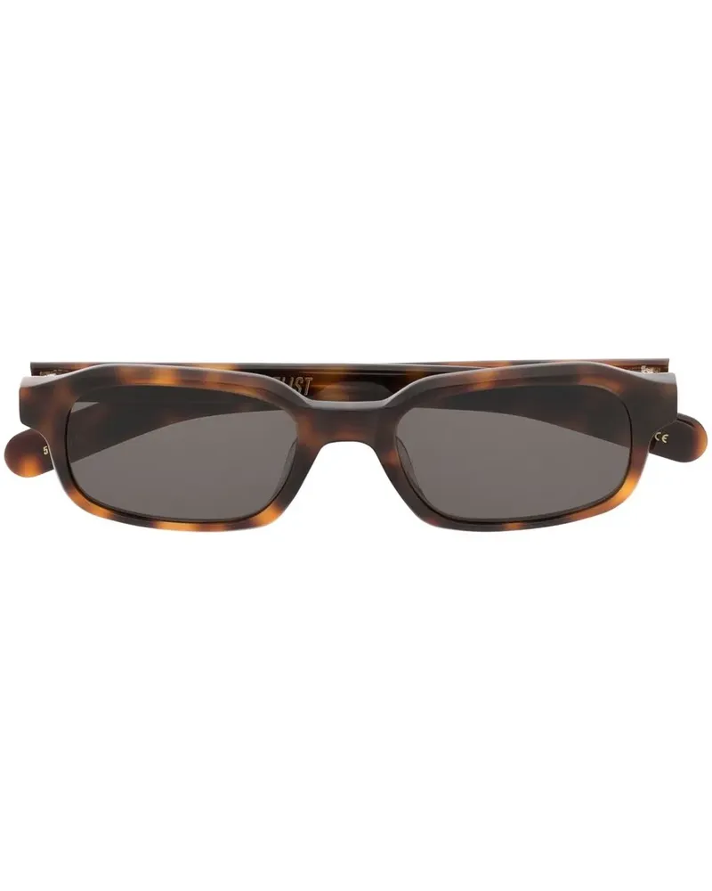 FLATLIST Sonnenbrille mit eckigem Gestell - Braun Braun