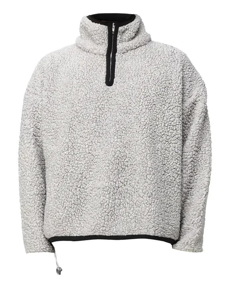 BONSAI Bouclé-Pullover mit Reißverschluss - Grau Grau