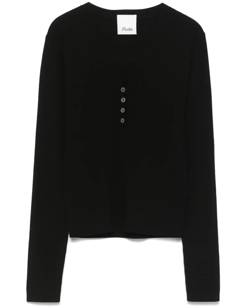 ALLUDE Klassischer Pullover - Schwarz Schwarz