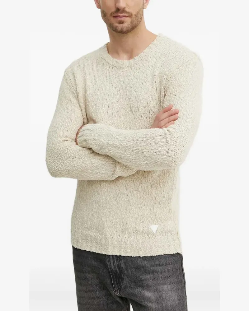 Guess Strukturierter Pullover - Nude Nude