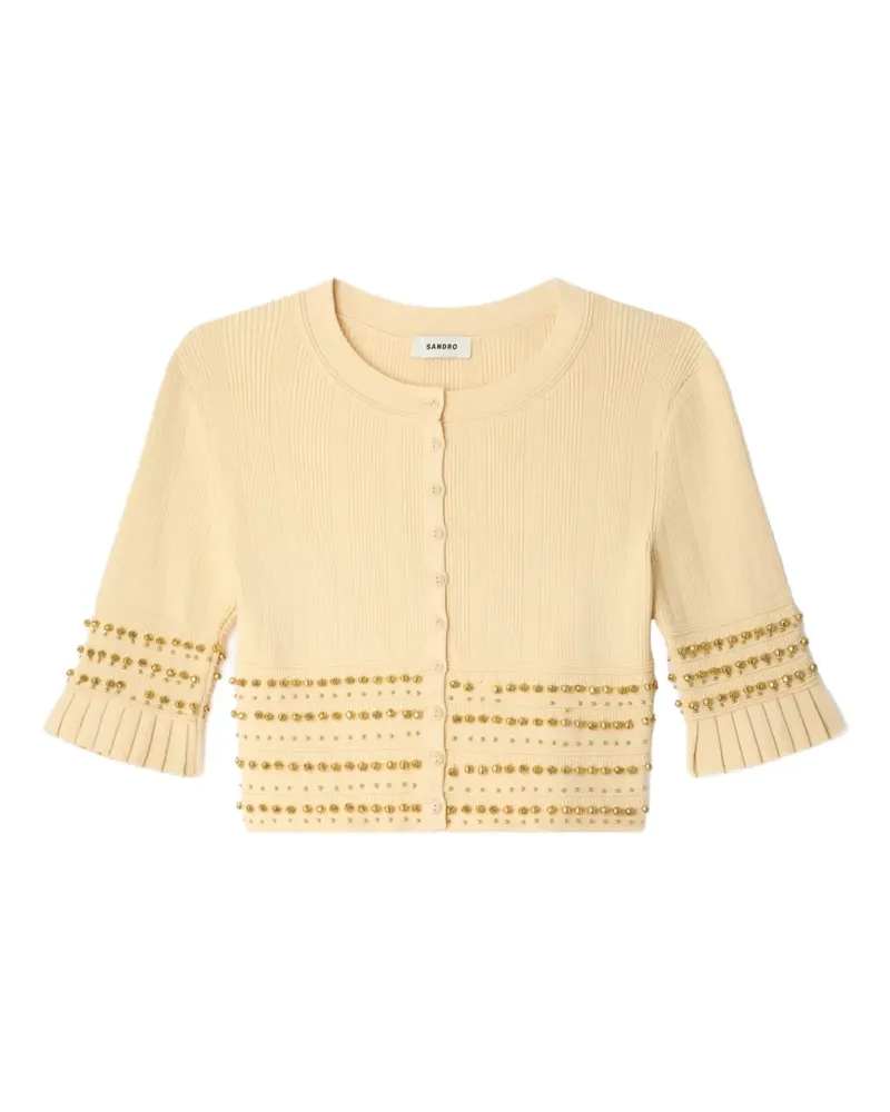 Sandro Cardigan mit Quasten - Gelb Gelb
