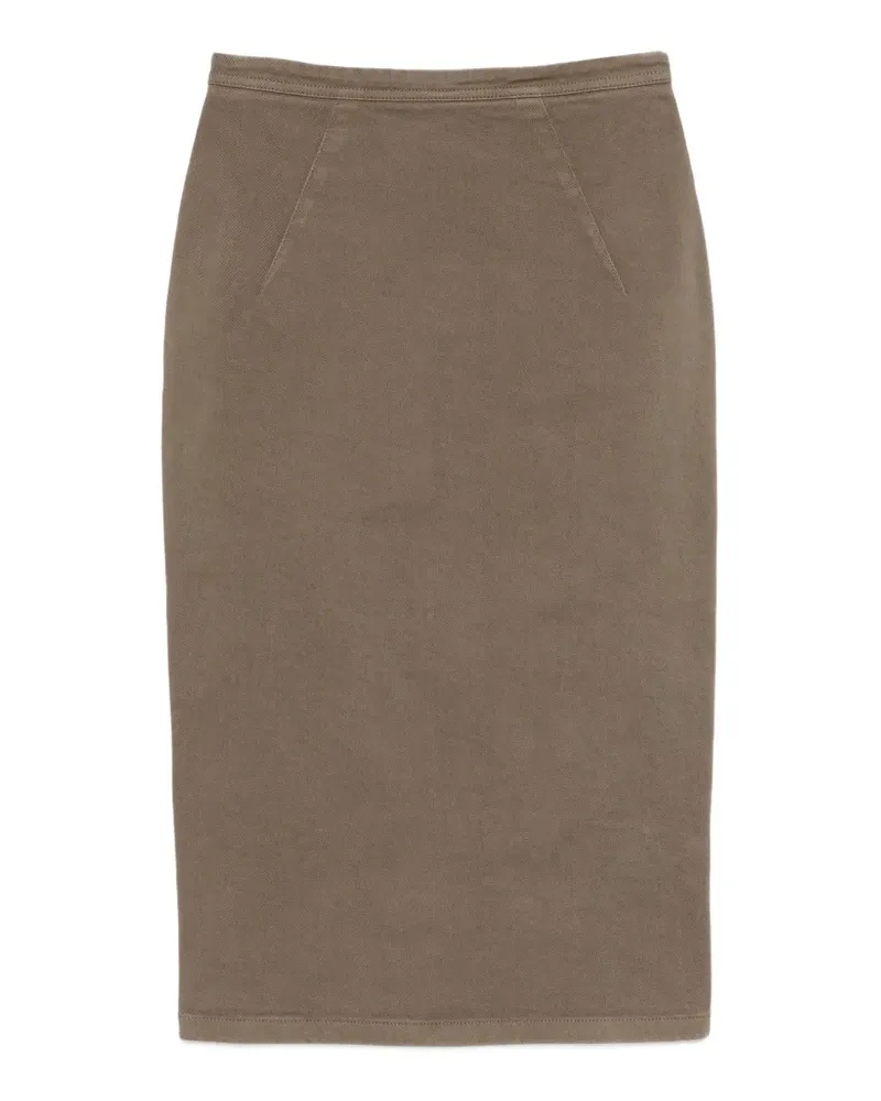 N° 21 Midirock mit Reißverschluss - Braun Braun