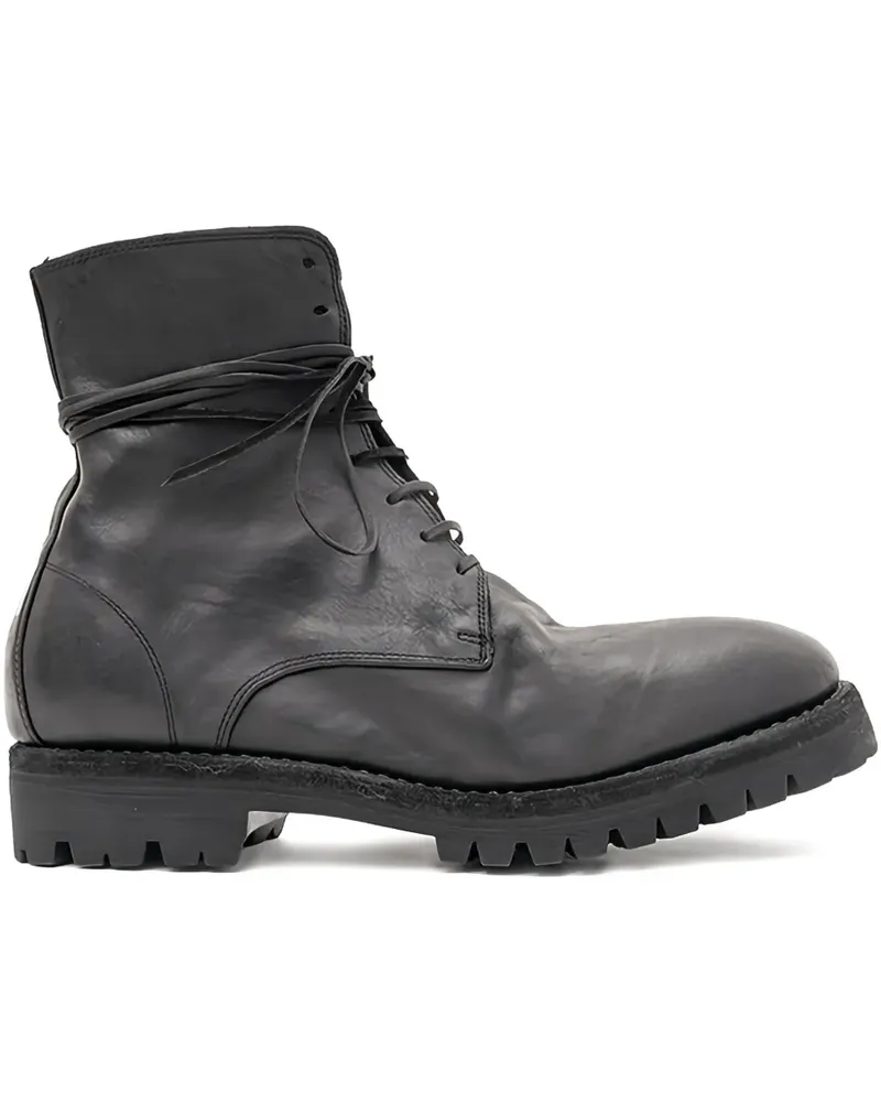 GUIDI Horse Schnürstiefel - Schwarz Schwarz
