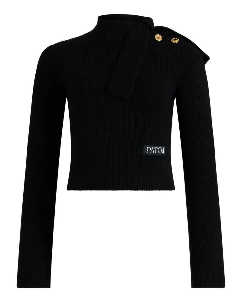 Patou Pullover mit Schalkragen - Schwarz Schwarz