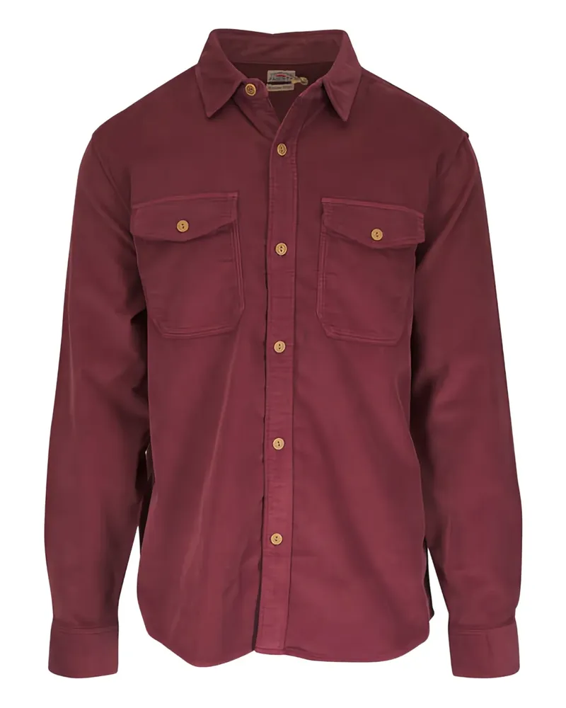 Faherty chest-pocket overshirt - Rot Rot