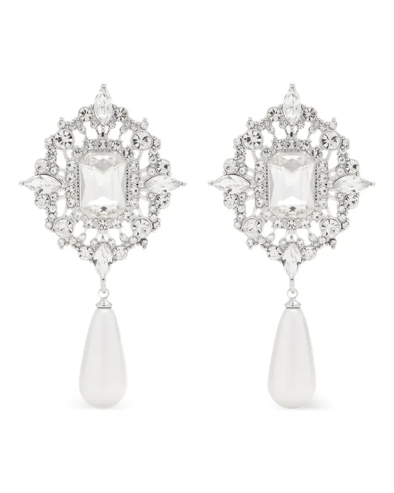 Self-Portrait Hängeohrringe mit Kristallen - Silber Silber