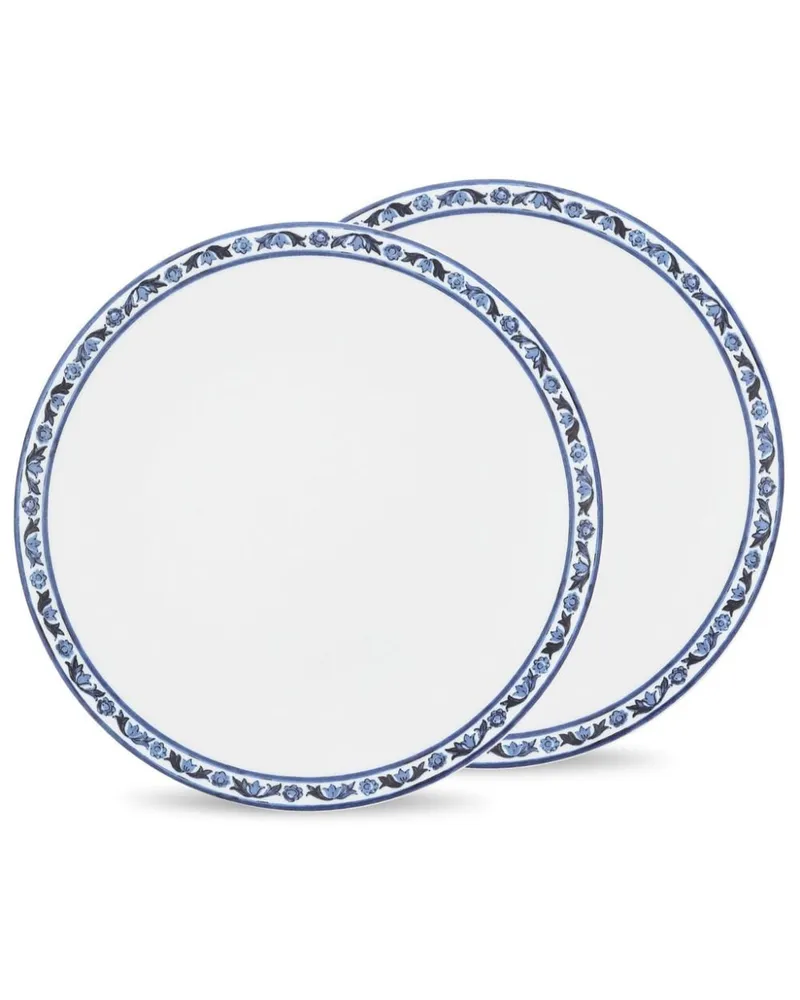 Dolce & Gabbana Dessertteller mit Mediterraneo-Rand (2er-Set) - Weiß Weiß