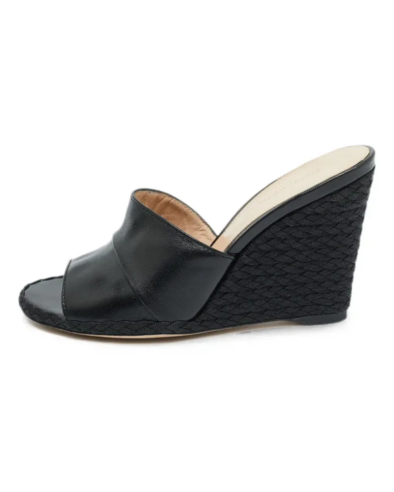 Stuart Weitzman Slidewalk woven wedge sandals - Schwarz Schwarz
