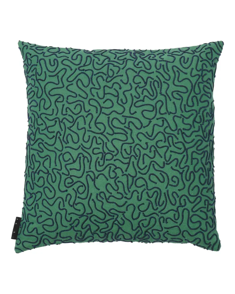 The Conran Shop Ripple Kissenbezug mit Stickerei - Grün Grün