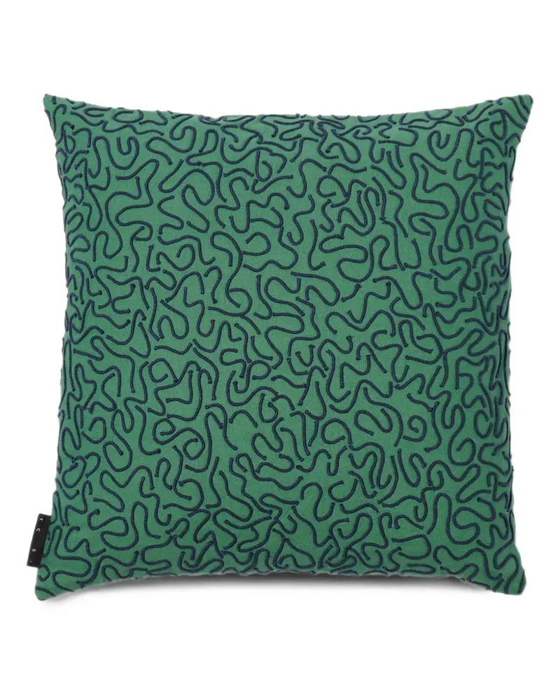 The Conran Shop Ripple embroidered cushion cover - Grün Grün