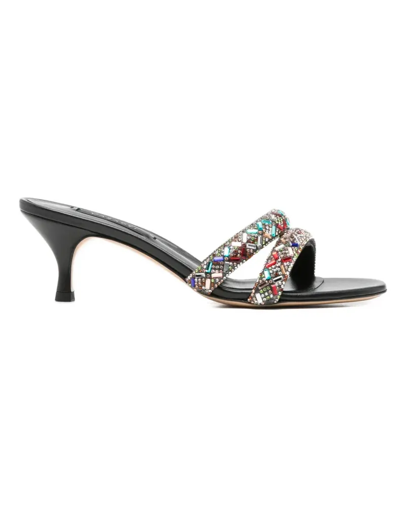 Casadei Vegas crystal-embellished heeled sandals - Schwarz Schwarz