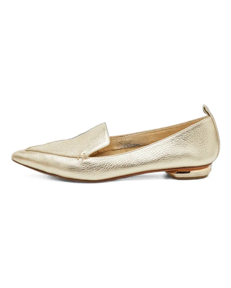 Nicholas Kirkwood Beya pointed-toe loafers - Gold Gold
