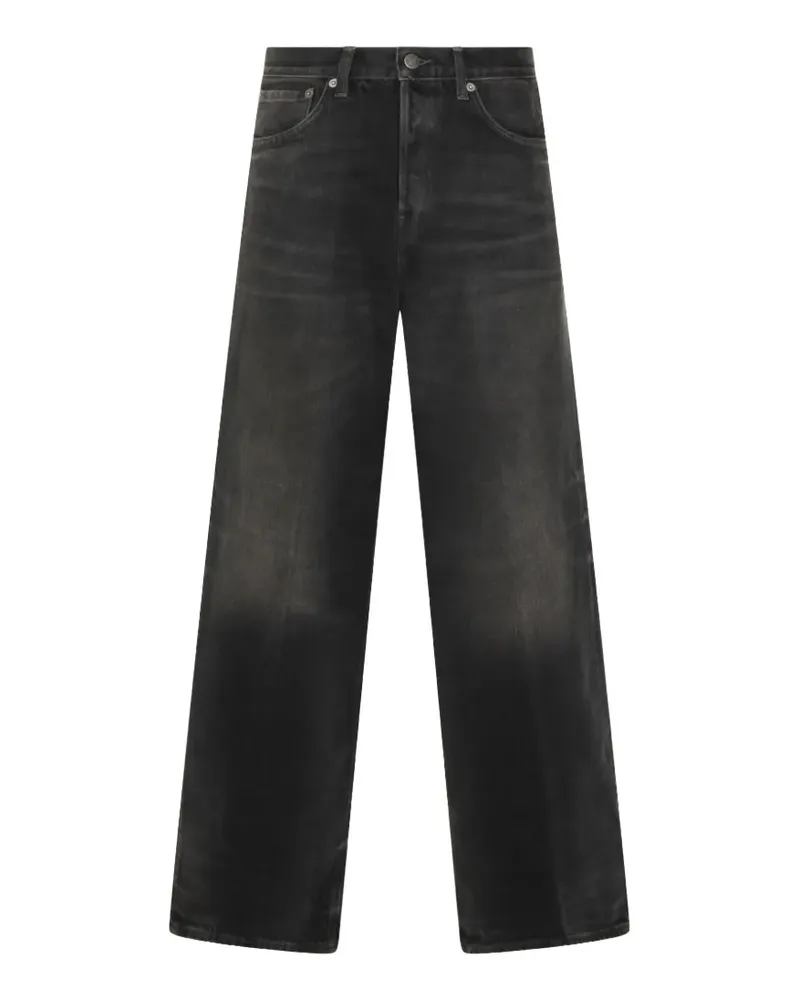 Haikure Ausgeblichene Bethany Wide-Leg-Jeans - Schwarz Schwarz