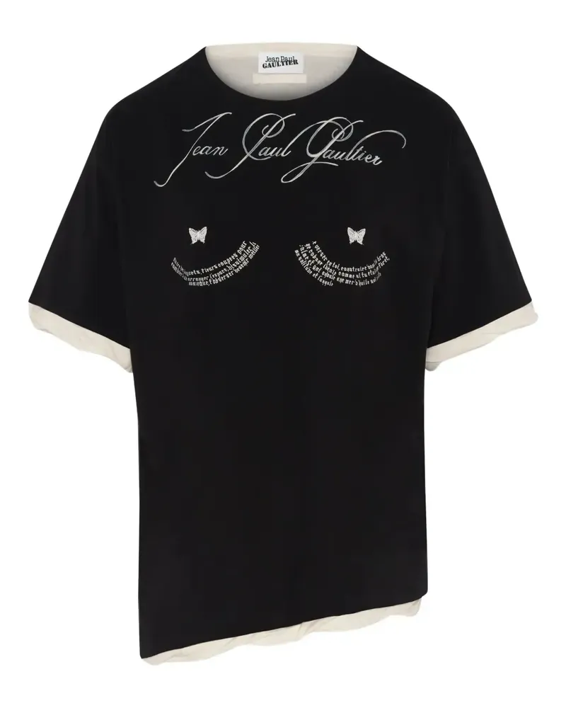 Jean Paul Gaultier Tattoo Poem T-Shirt - Schwarz Schwarz