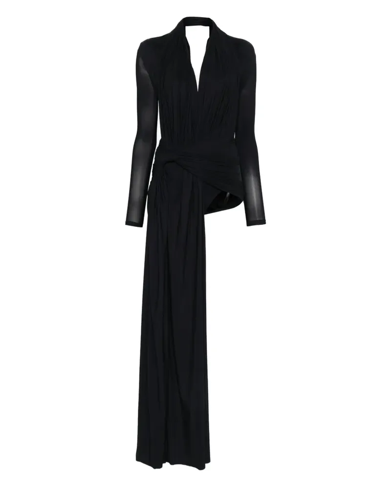 Balenciaga Drapiertes Minikleid - Schwarz Schwarz