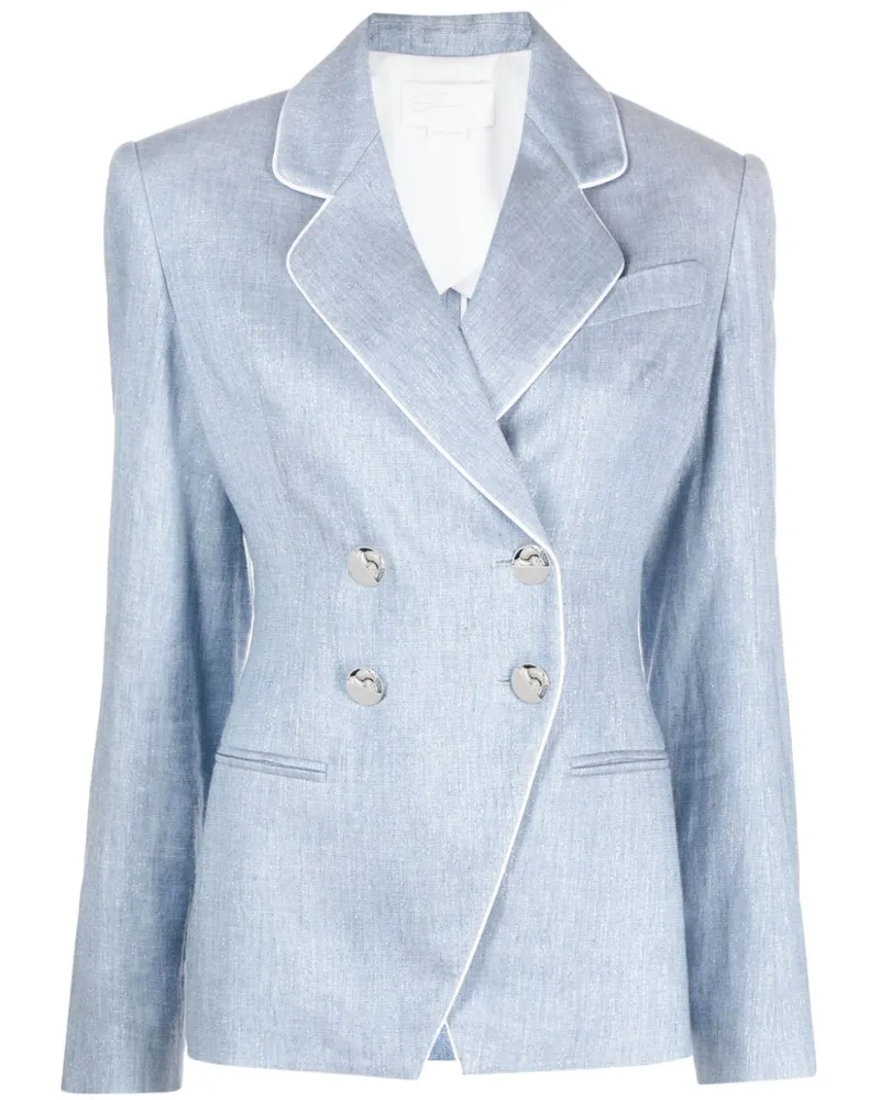 Genny Doppelreihiger Blazer - Blau Blau