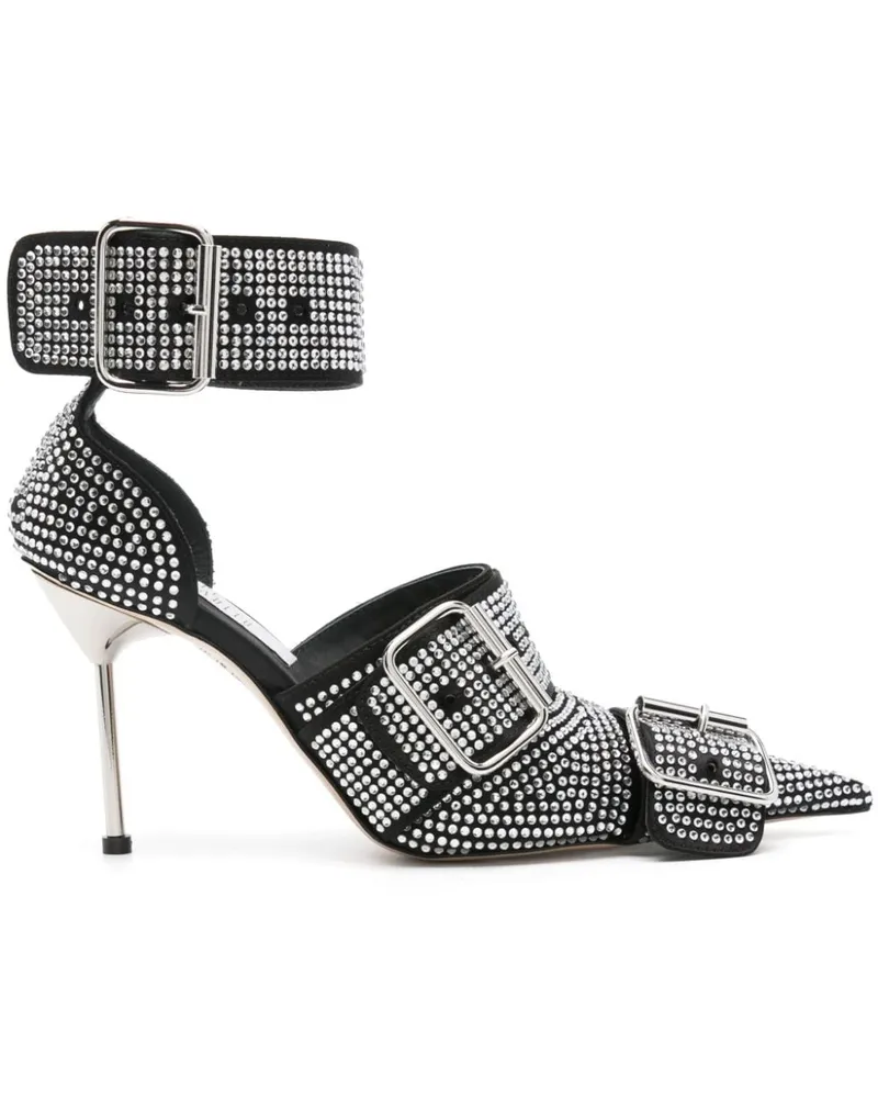 Giuseppe di Morabito Pumps mit Kristallen 110mm - Schwarz Schwarz