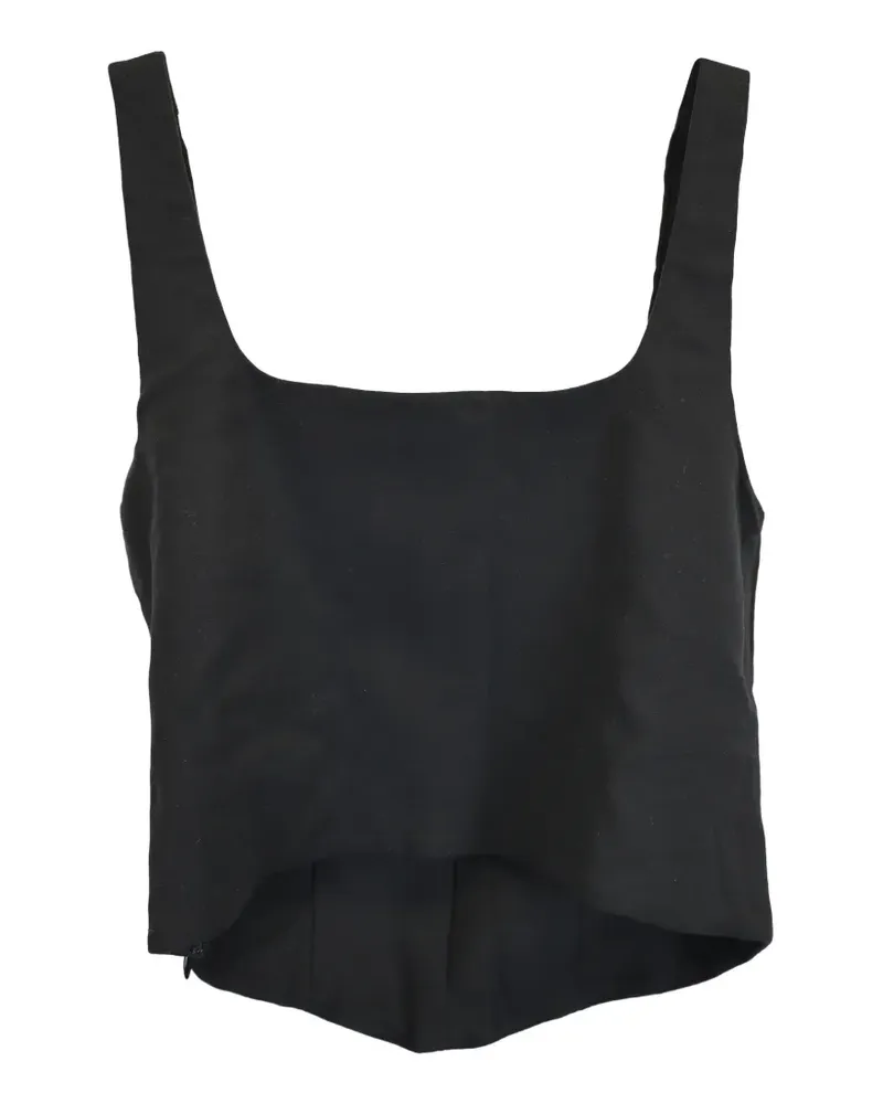 Reformation Top mit eckigem Ausschnitt - Schwarz Schwarz