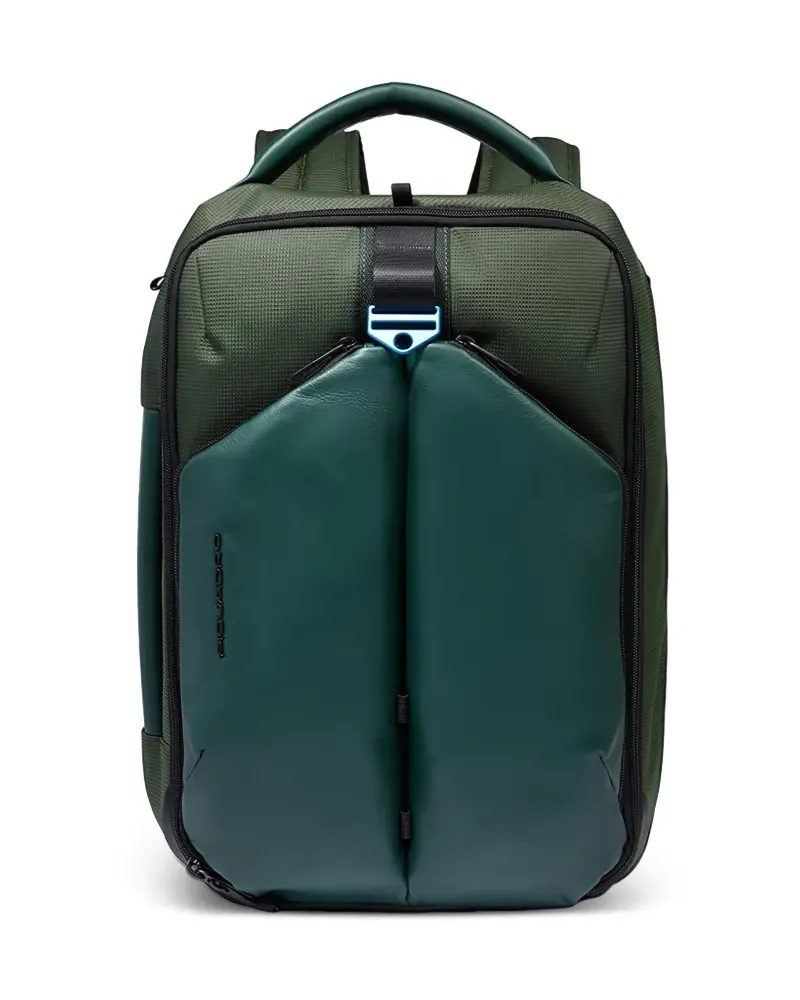 Piquadro Rucksack mit Kontrasteinsatz - Grün Grün