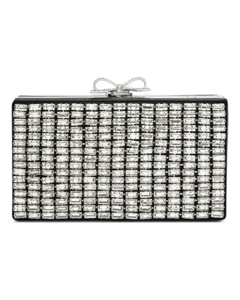Self-Portrait Clutch mit Kristallverzierung - Silber Silber