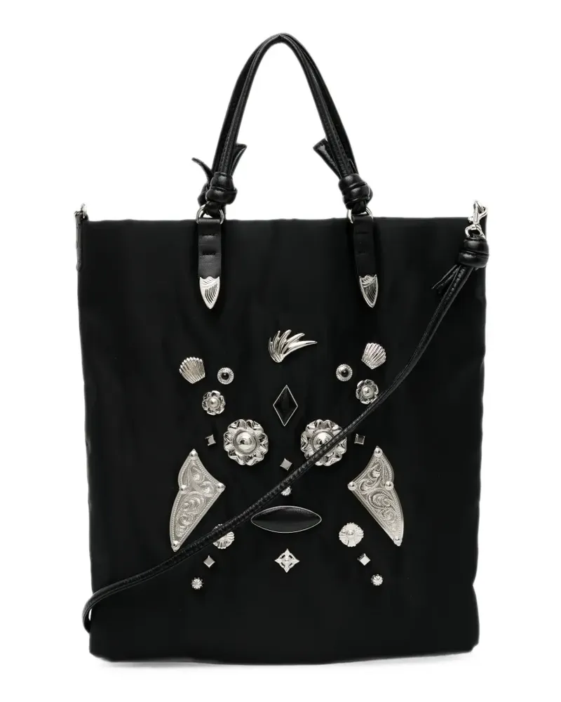 Toga Schultertasche mit Nieten - Schwarz Schwarz