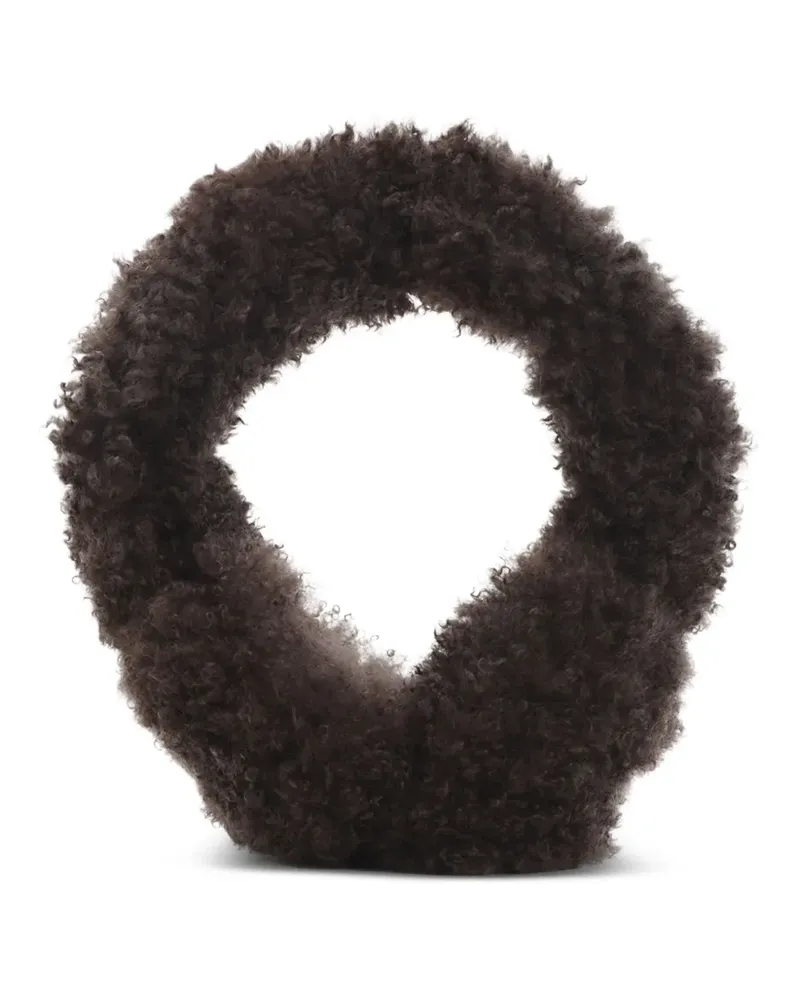 Yves Salomon Kopfhörer aus Shearling - Braun Braun