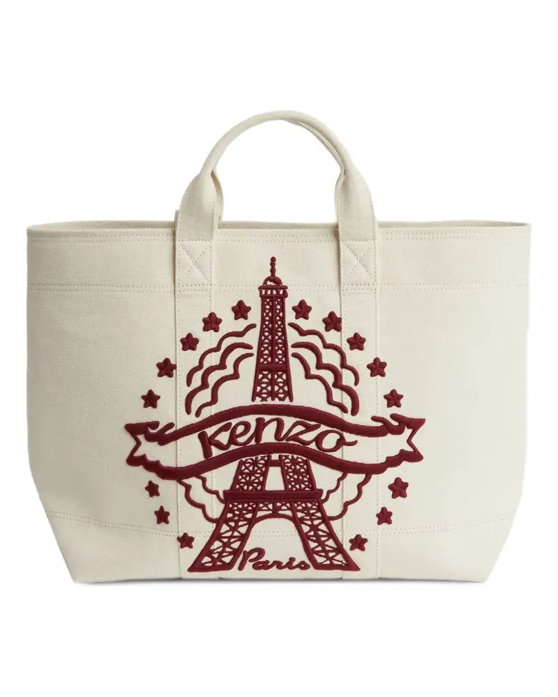 Kenzo Großer Shopper mit Logo-Stickerei - Nude Nude