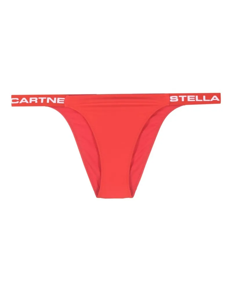 Stella McCartney Bikinihöschen mit Logo-Print - Rot Rot