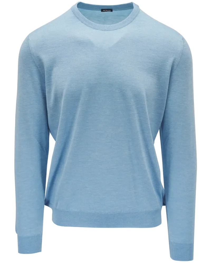 Kiton Fein gestrickter Pullover - Blau Blau