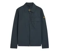 Hemdjacke mit Logo-Patch - Blau