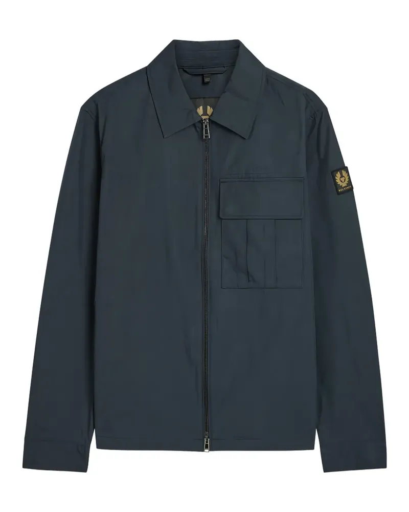 Belstaff logo-patch shirt jacket - Blau Blau
