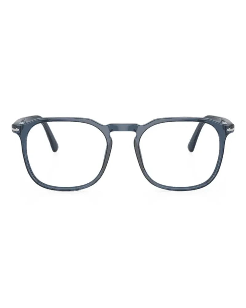 Persol Brille mit geometrischem Gestell - Blau Blau