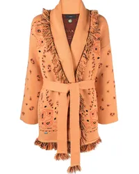 Alanui Cardigan mit Bandana-Jacquardmuster Orange